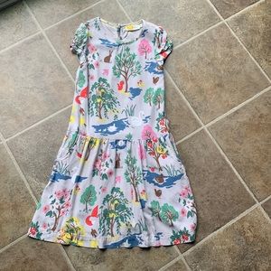 Mini Boden girls size 11-12 nature friends dress
